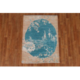 One-of-a-Kind 2'11" X 3'11" New Age Wool Area Rug in Blue
