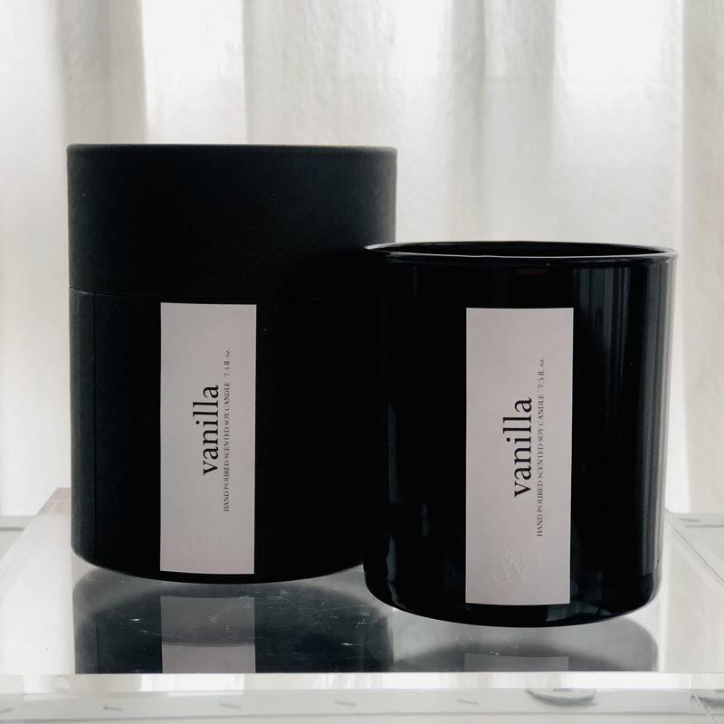 Dark Collection Vanilla Scented Jar Candle
