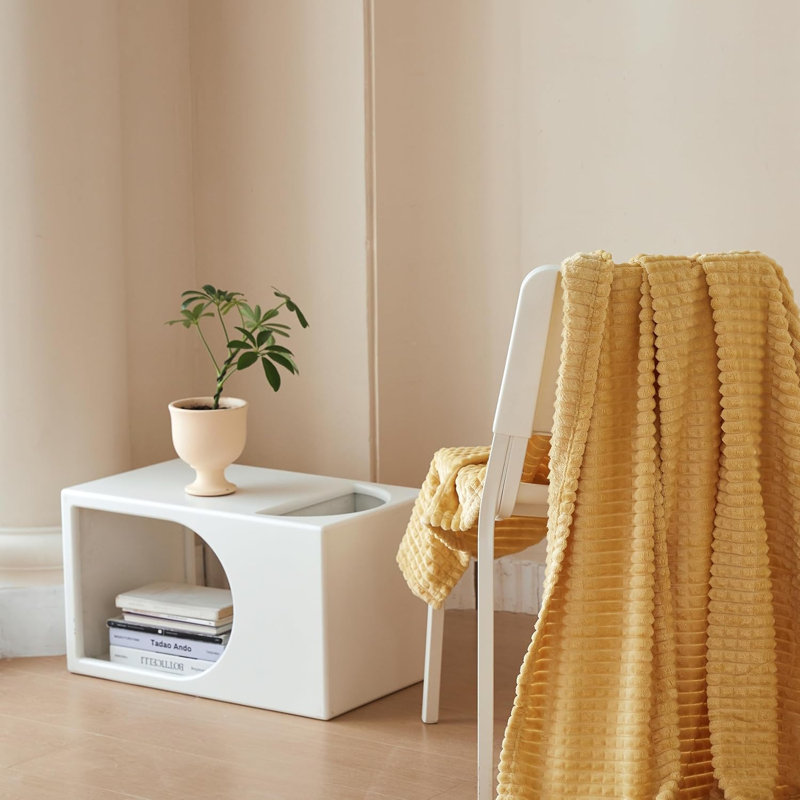 Throw Blanket For Couch-Super Soft Fluffy Blankets, Yellow