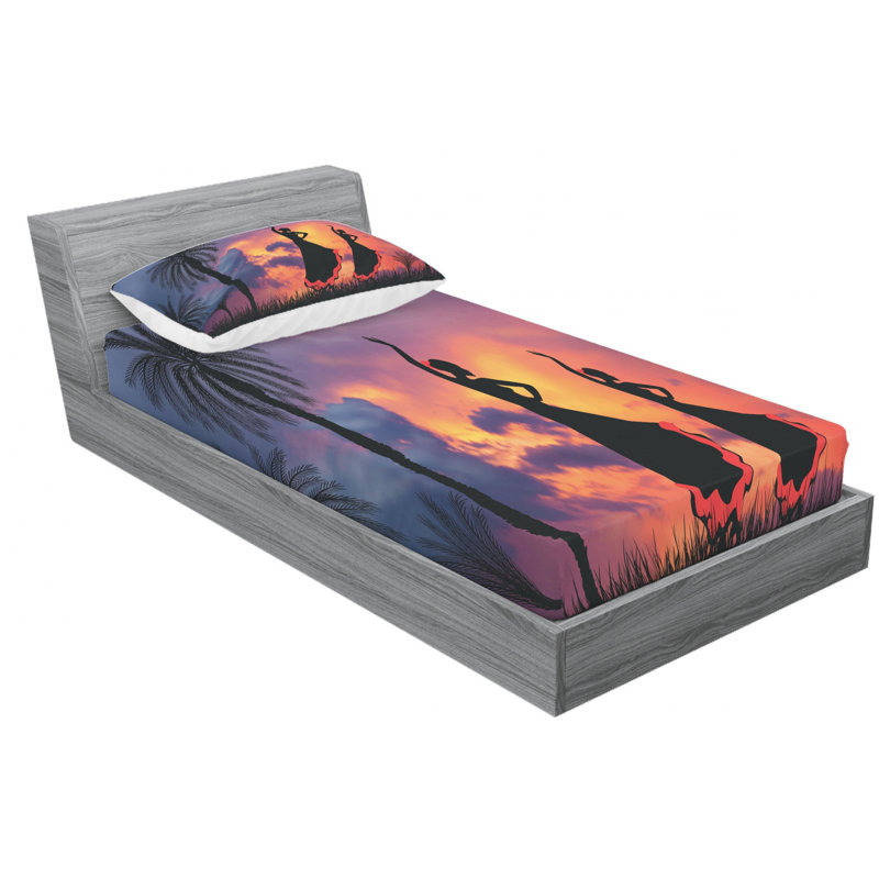 Microfiber Sheet Set, Twin Sheet Set with Fitted Sheet