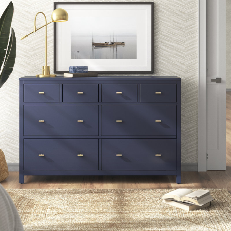 Kowalsky 57.99" W 8-Drawer Double Dresser , Twilight Blue
