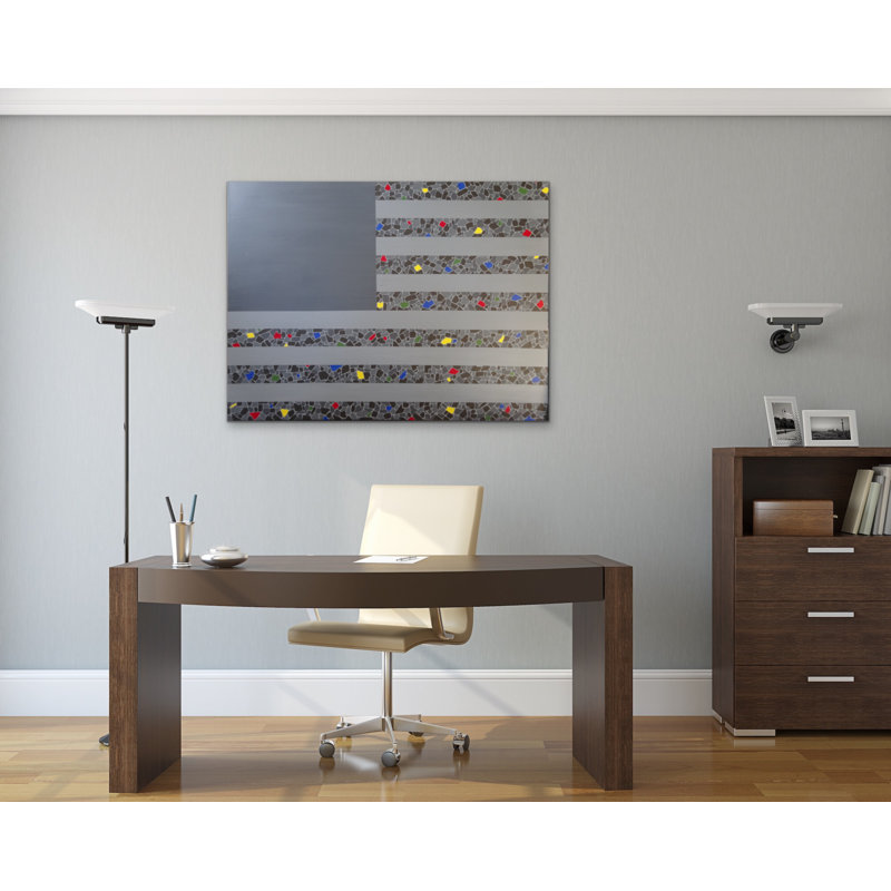 American Flag Painting by Eddie Bruckner