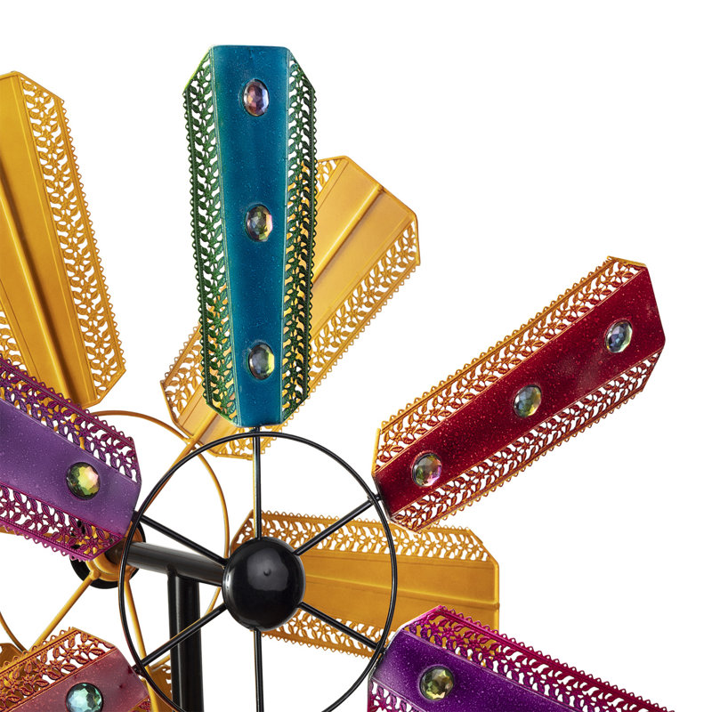Rotateur cinétique à fleur prismatique Mediapolis, Rouge