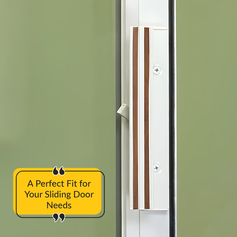 Ensemble de poignées de porte patio 13-152W avec finition blanche Brixwell, hauteur de 7 3/8 po