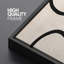 Lignes noires abstraites sur art moderne beige-100937294-111696377