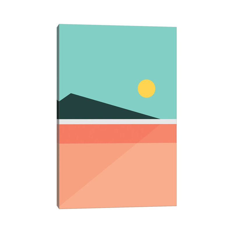 Geometric Landscape XV - Print on Canvas, Wrapped Canvas, 20.32 cm H x 30.48 cm W