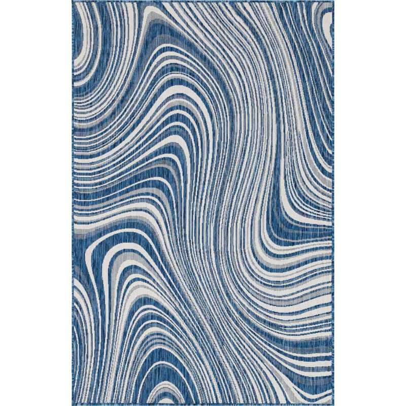 Tapis d'extérieur couleur iris couleur bord de lac, Rectangle 5 pi x 8 pi