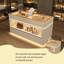 55.12"Milky white jewelry storage cabinet display stand