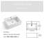 Lavabo de salle de bain blanc de 21 x 16,5 pouces, lavabo rectangulaire au-dessus du comptoir, lavabo suspendu en céramique de porcelaine, lavabo d'art, meuble-lavabo pour meuble-lavabo
