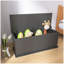 Coffre de rangement coffre, boîte en bois à plateau relevable pour mobilier de hall d'entrée, noir
