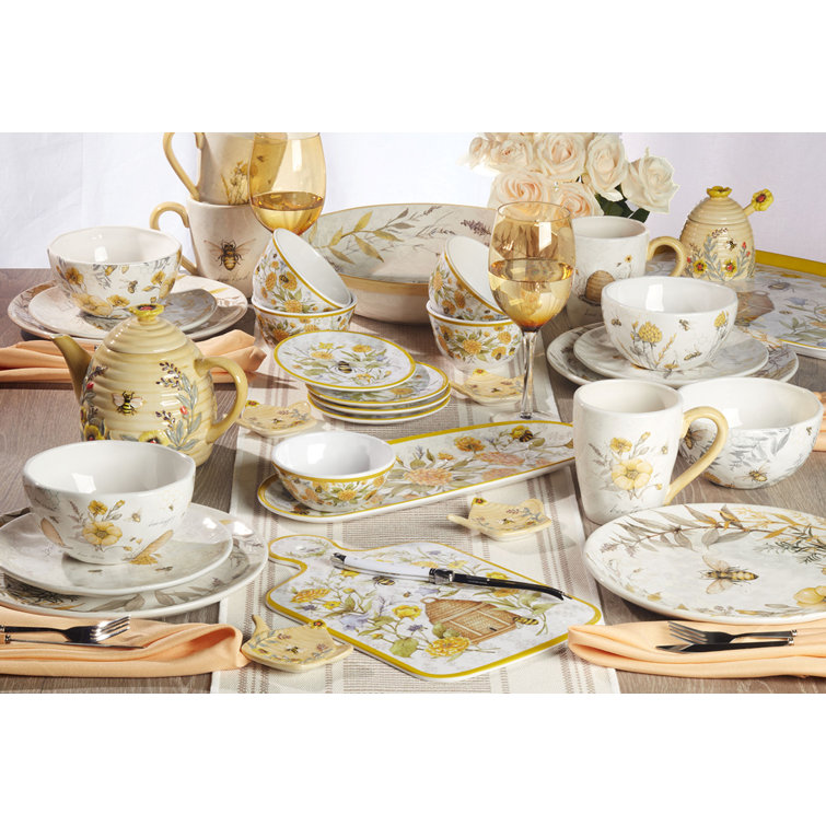 Honey Bee Gold Dinner Plates (Set of 8)