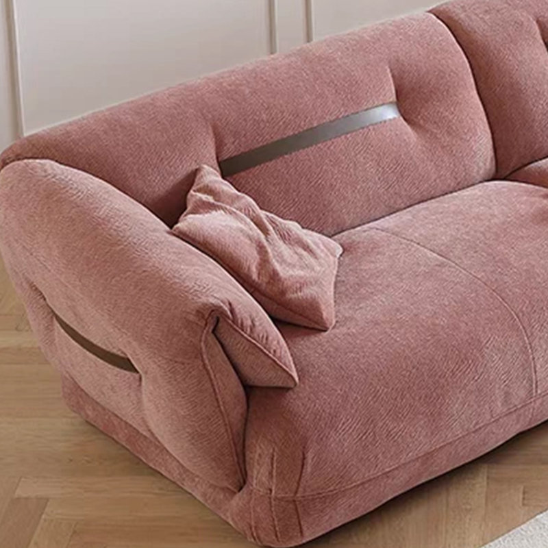 Modern simple cream wind petal cloud sofa, 31.49" H x 102.36" W x 44" D
