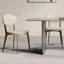 Modern Stainless Steel Base Rock Dining Table 4 - Person Double Pedestal Dining Set-101437945