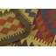 Tapis de zone en laine noué la/rouge 3 pi 4 po x 5 pi one-of-kind Lorain