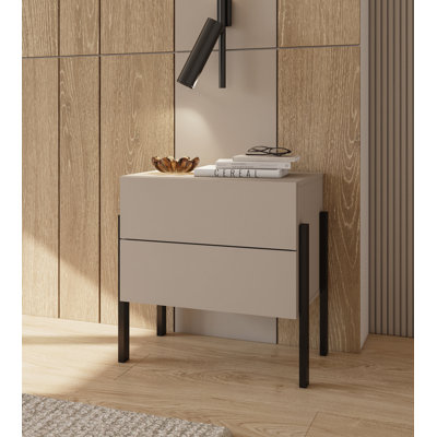59cm W Laminate Bedside Table