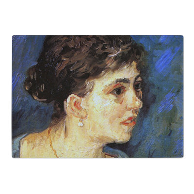 Woman in Blue by Vincent Van Gogh Chopping Board
