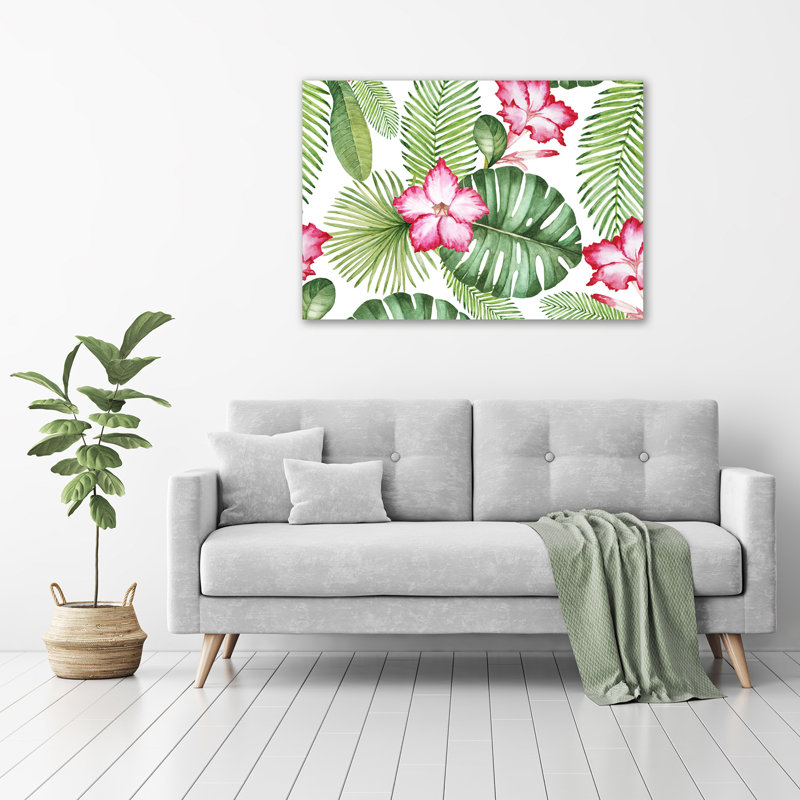 Tropical Flowers - Wrapped Canvas Print