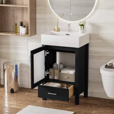 20.2" Bathroom Vanity with Glass Door