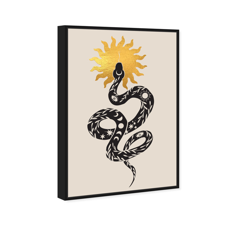«Apollo's Snake», impression sur toile encadrée, H 24 po x l 36 po, Cadre noir