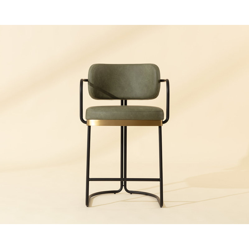 JALEN Upholstered Stool with Metal Frame