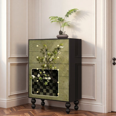 French Vintage Solid Wood Console Cabinet