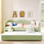 Lits avec rangement, lit de jour extensible en bois et bois aggloméré pour petites pièces