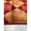 Coral Hand-Knotted Wool Diamond Hourglass Motif Geometric Modern Contemporary Carpet Rug-790305677