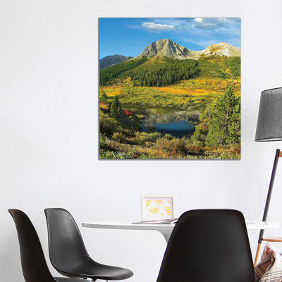 Pond And Green Mountain, Green Mountain National Forest, Colorado 1 Piece Wall Art on Canvas