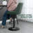 Swivel Upholstered Adjustable Height Counter Stool with Metal Frame-1343206099