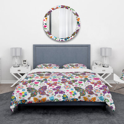 Ensemble de housse de couette blanc en microfibre Farmhouse