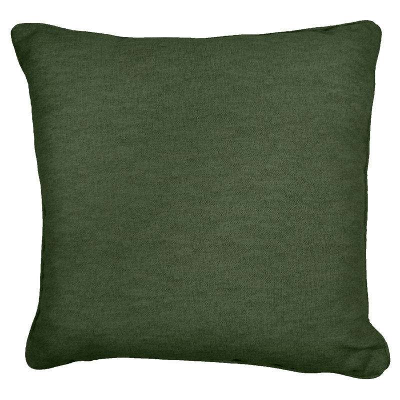 Square Throw Pillow Cover, Bottle Green