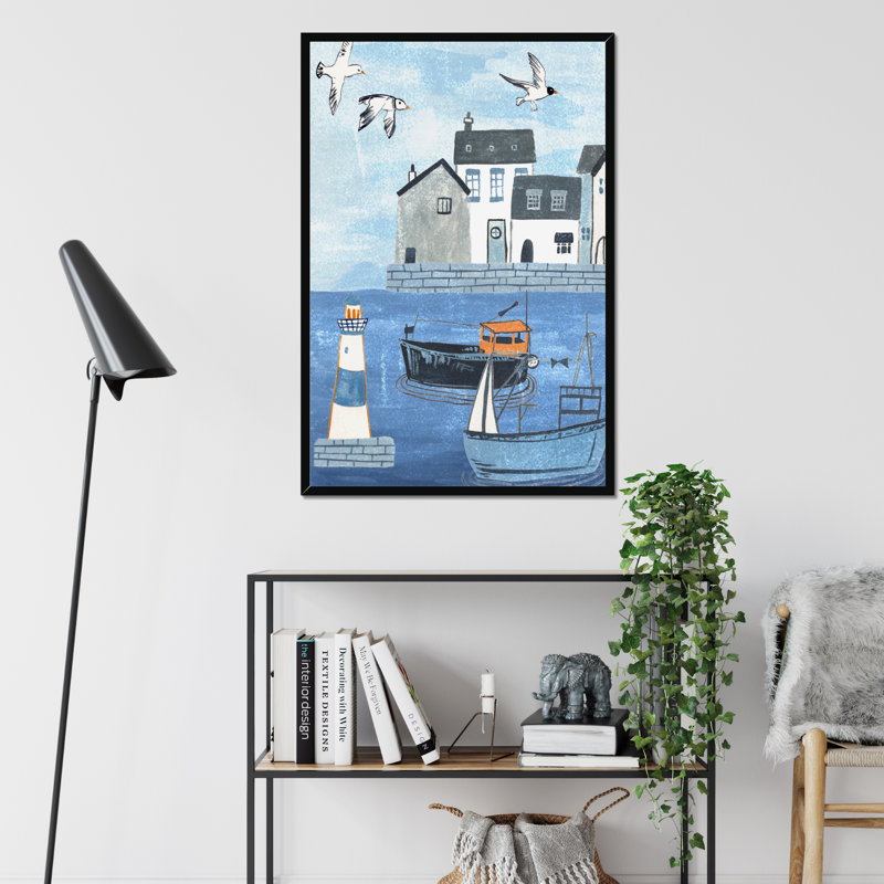 Sailors Rest IV by Melissa Wang - Painting, Black Framed Paper Print, 95cm H x 65cm W