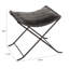 Tabouret pliable en cuir et métal-1767290197