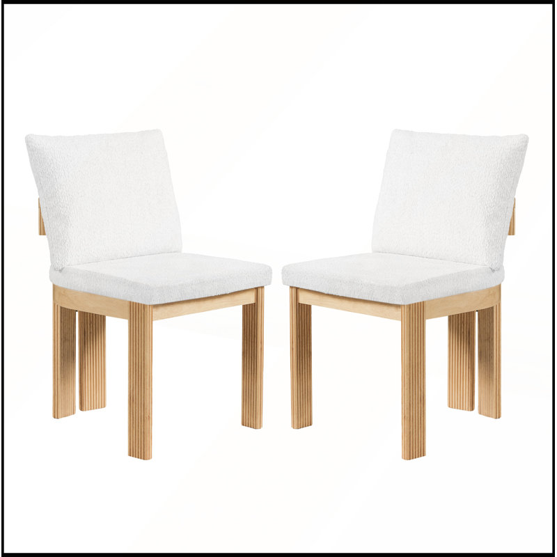 Chaise de salle à manger d'intérieur pour salle à manger moderne (ensemble de 2), Beige
