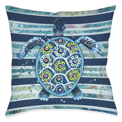 Blue Ocean Turtle Pillow BOTU
