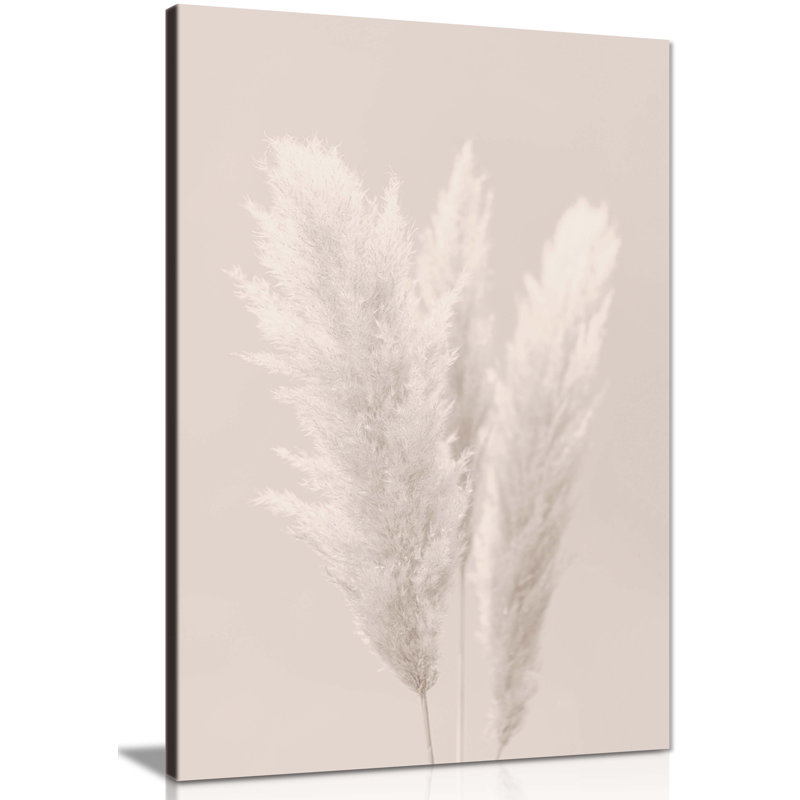 Pampas Grass - Wrapped Canvas Print, 31cm H x 20cm W