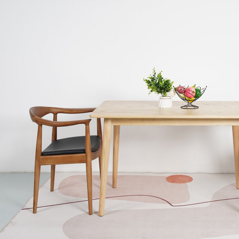 Chaise avec accoudoirs Lailyn, Bois jaune clair