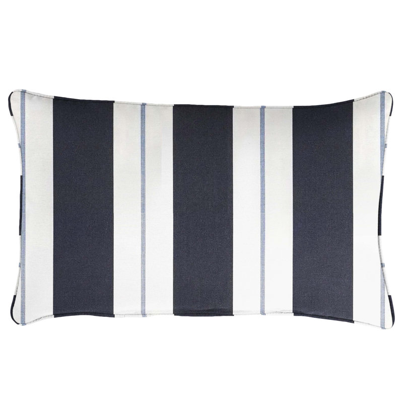 Housse et insert de coussin rectangulaire intérieur / extérieur Ansel Sunbrella®, 12 po x 24 po, Bleu