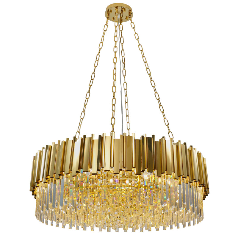 Jinie 1-Modern Crystal Chandelier Ceiling Light Fixture for Living Room and Bedroom