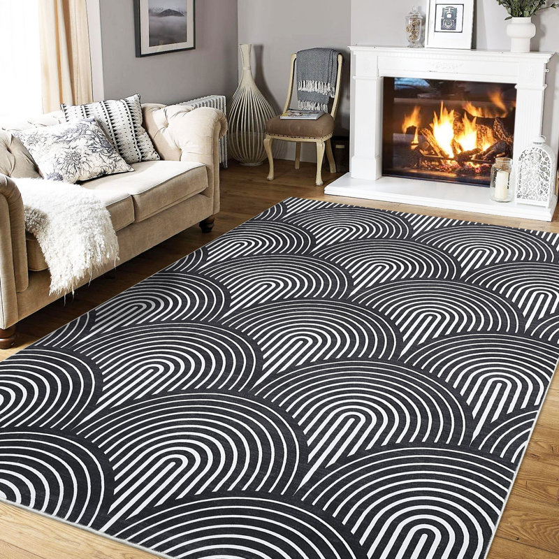 Tapis moderne à rayures Modern, Rectangle 6 pi x 9 pi