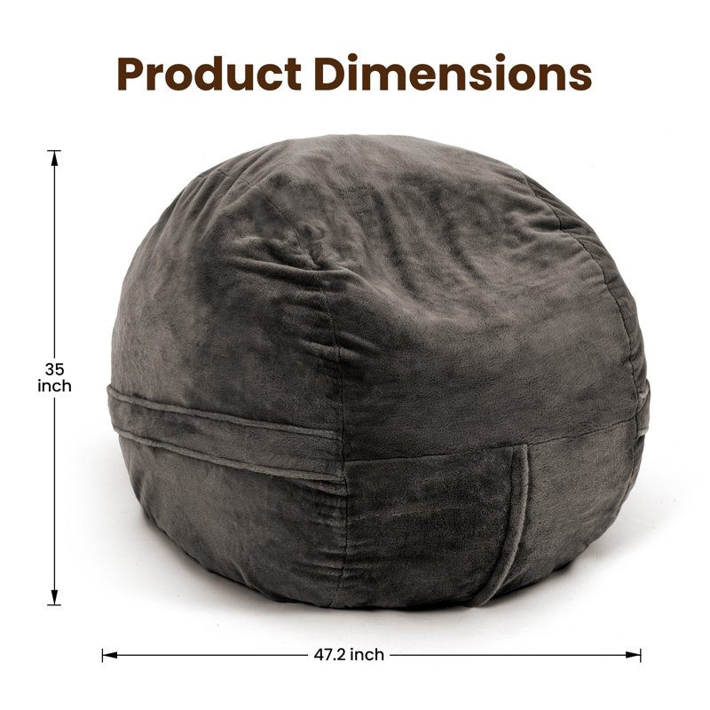 Fauteuil à billes 4 pi, Gray
