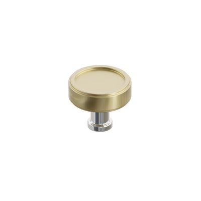 Emtek SELECT Wardrobe Knob 1-3/4" Round Stem French Antique Smooth Bar Satin Brass