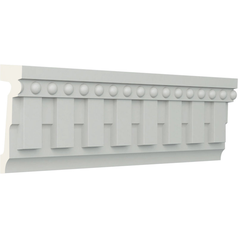 Rail de chaise Keiler Dentil H 3 1/8 po x l 96 1/8 po x P 1 po