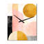Pleine lune pleine floraison rétro or rose - très grandes horloges murales géométriques modernes-99633272