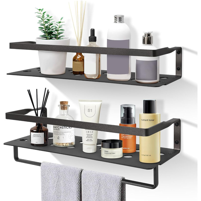 Rangement pour salle de bain Kennelly, Noir
