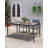 Outdoor Dining Table, Black Patio Table with Aluminum Top & Iron Frame, Heavy-Duty Metal Outside Table for Garden-1062575119