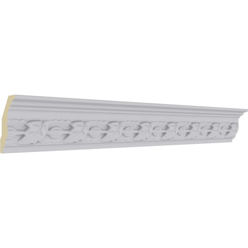 White Polyurethane Decorative Crown Moulding 94.5"
