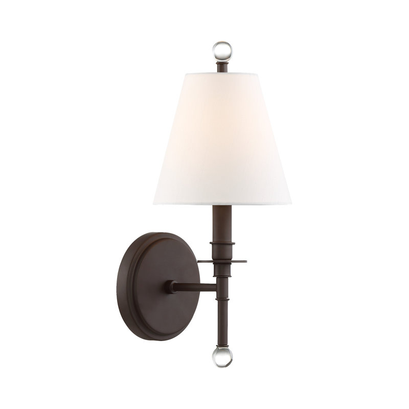 Lumley Stainless Steel Armed Sconce, Dark Bronze