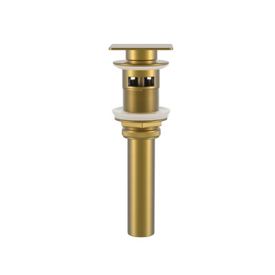 DAX Square Brass Vanity Sink Pop-up Drain