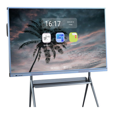 JYXCN 4K Smart Board, Multi-Touch Whiteboard Dual OS & Wireless Sharing Smartboard Interactive Display for Education Training, Offices